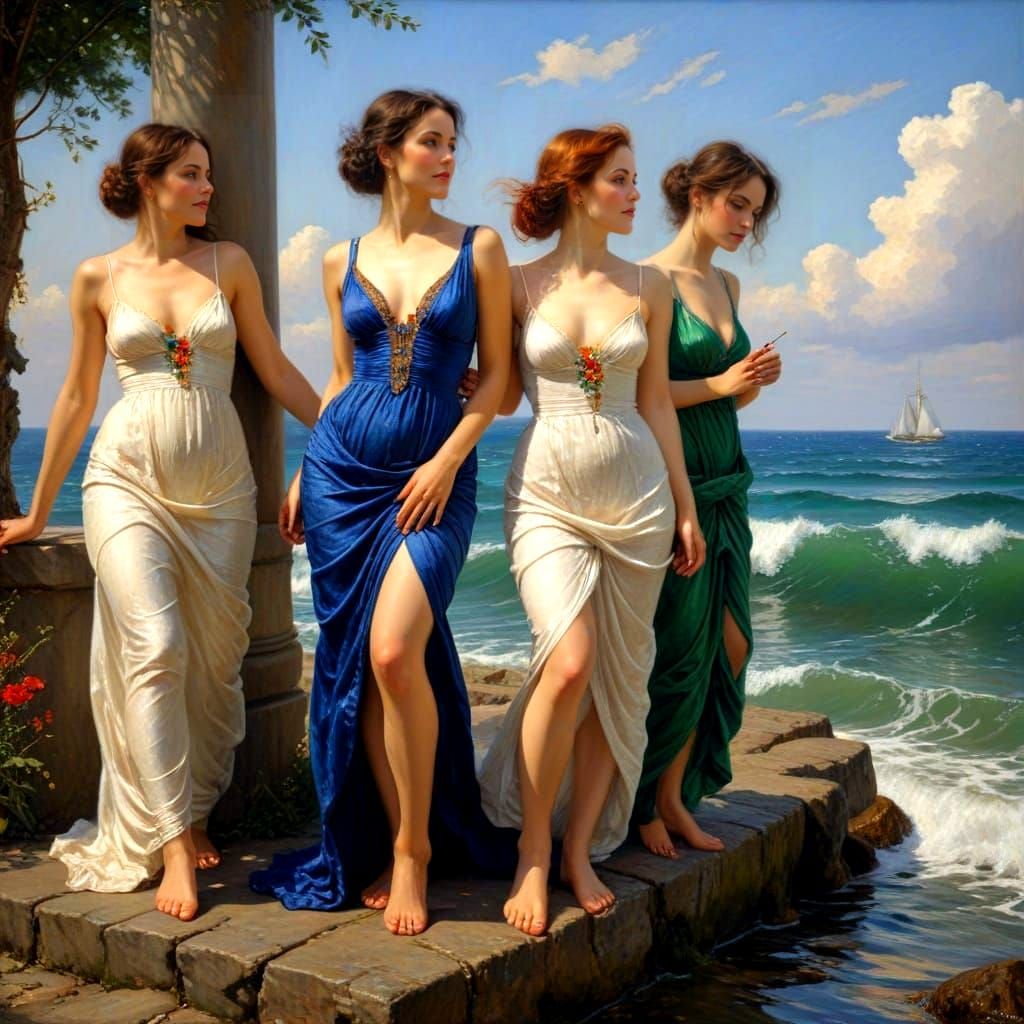 Ethereal Portrait of a Confident Woman in Hyperrealistic Sty...