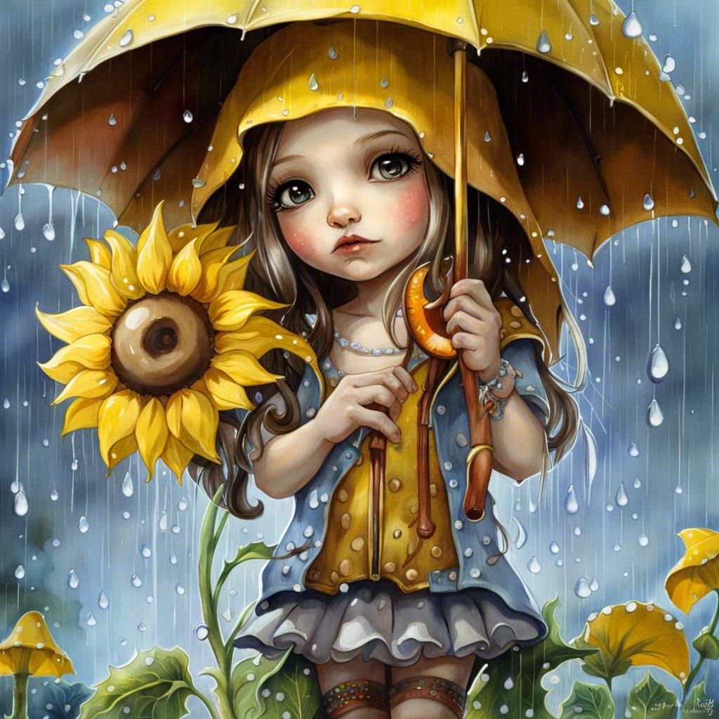 Sunflower Girl AI Generated Artwork NightCafe Creator