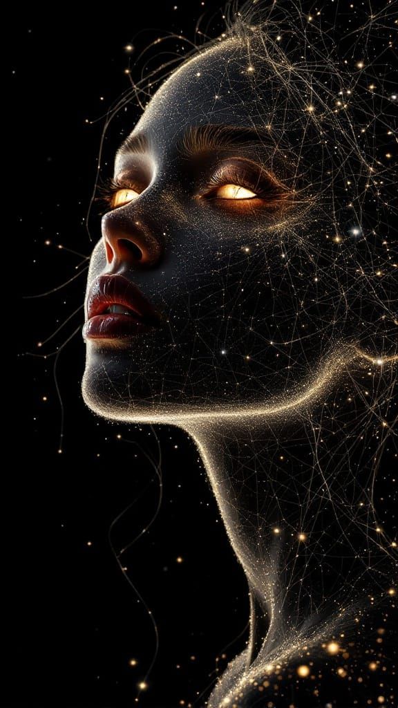 Luminous Muse in Light and Shadow  by @The_Cat_Herder