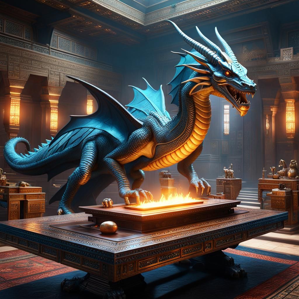 Egyptian dragon  by @MarcSpark