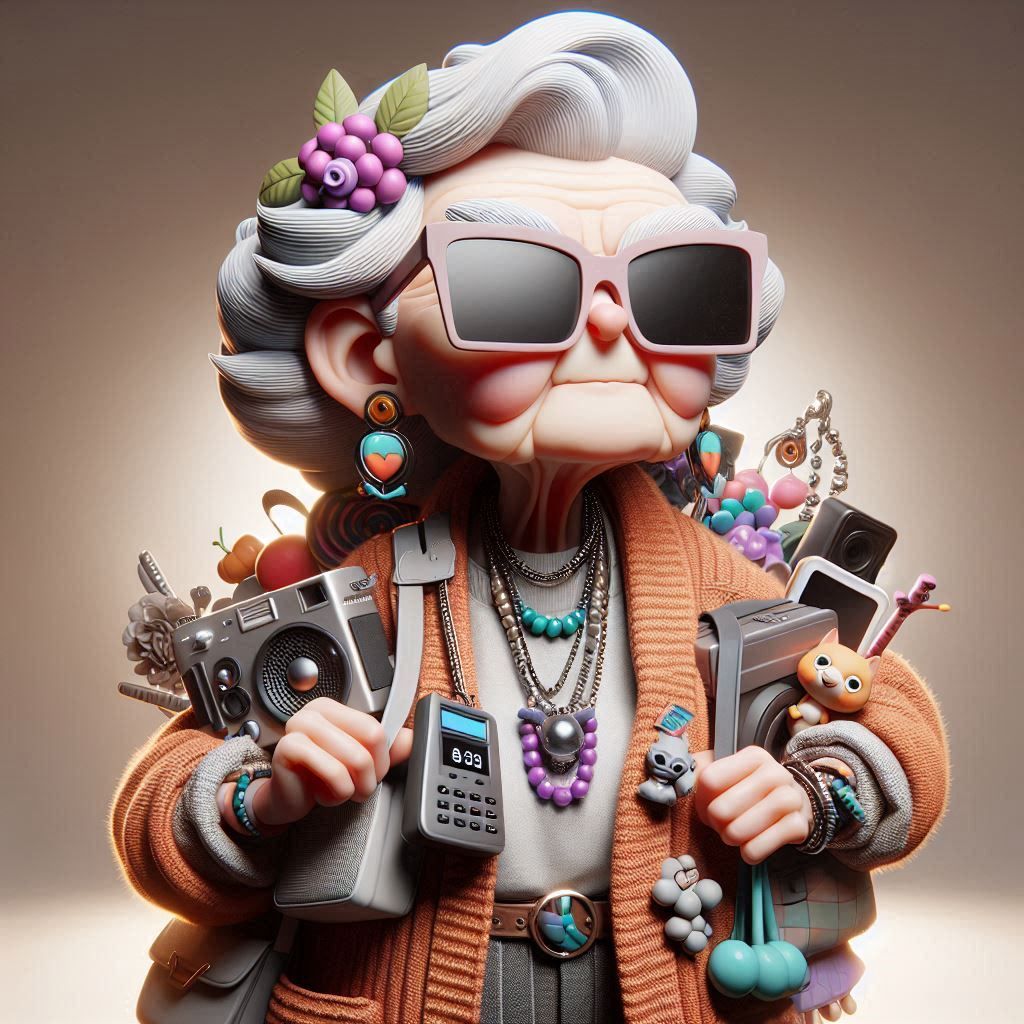 grandma showcasing grandma-core II.