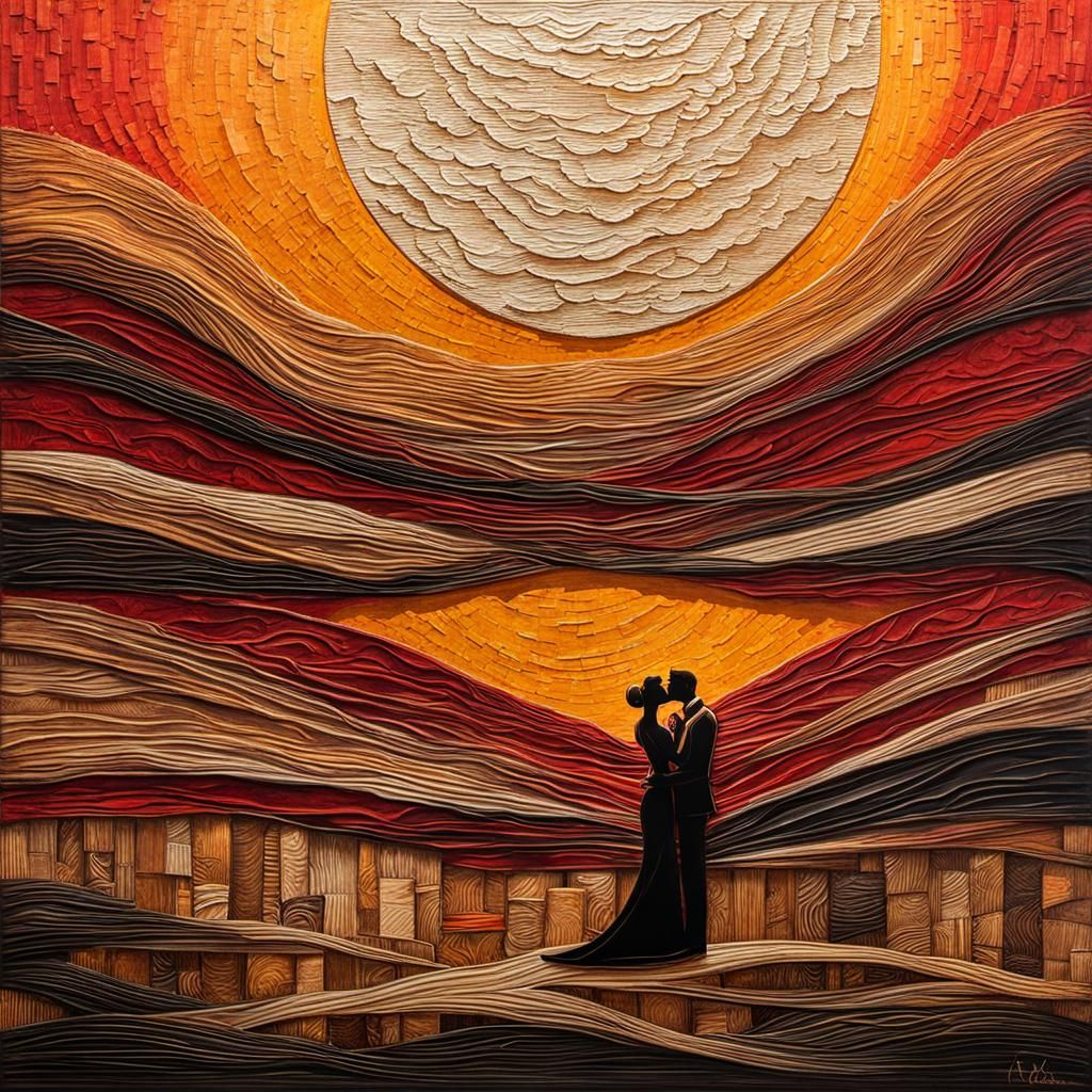 The sunset kiss  by @Julien