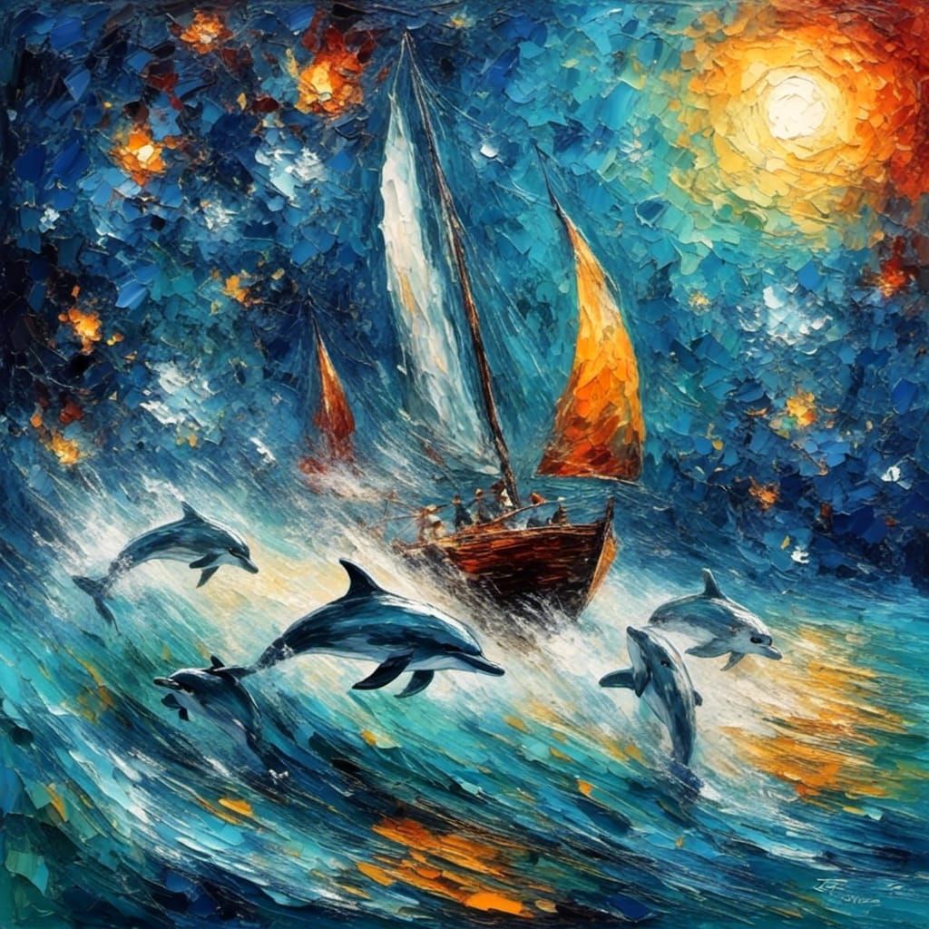 In the dark night the dolphins came to give us courage