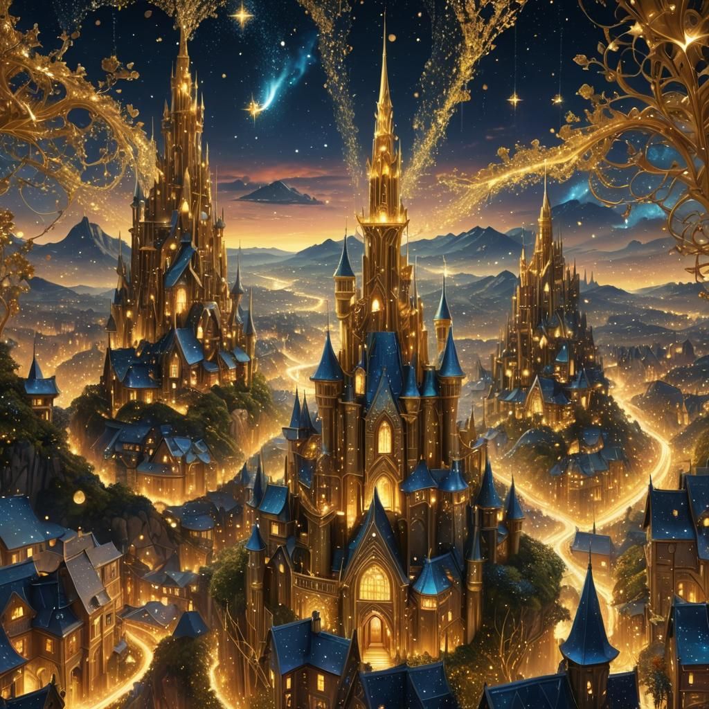 sparkling towers  by @PJs AiArt