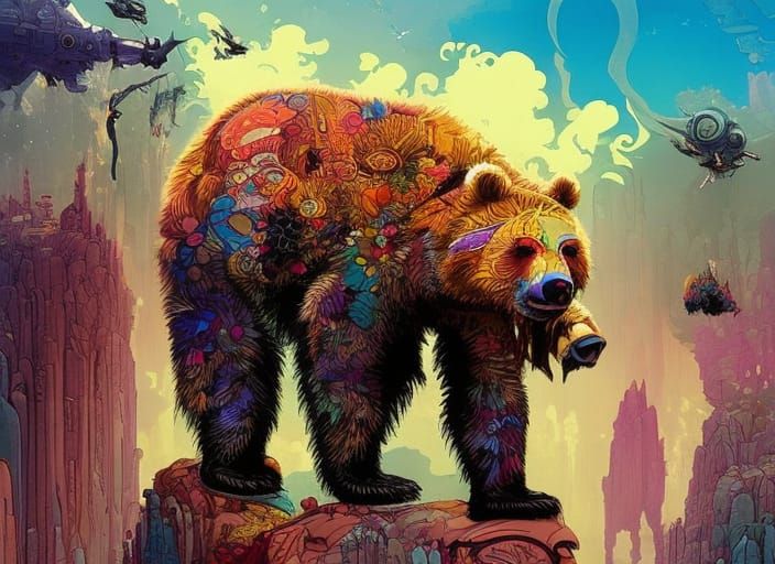 Multicolored bear