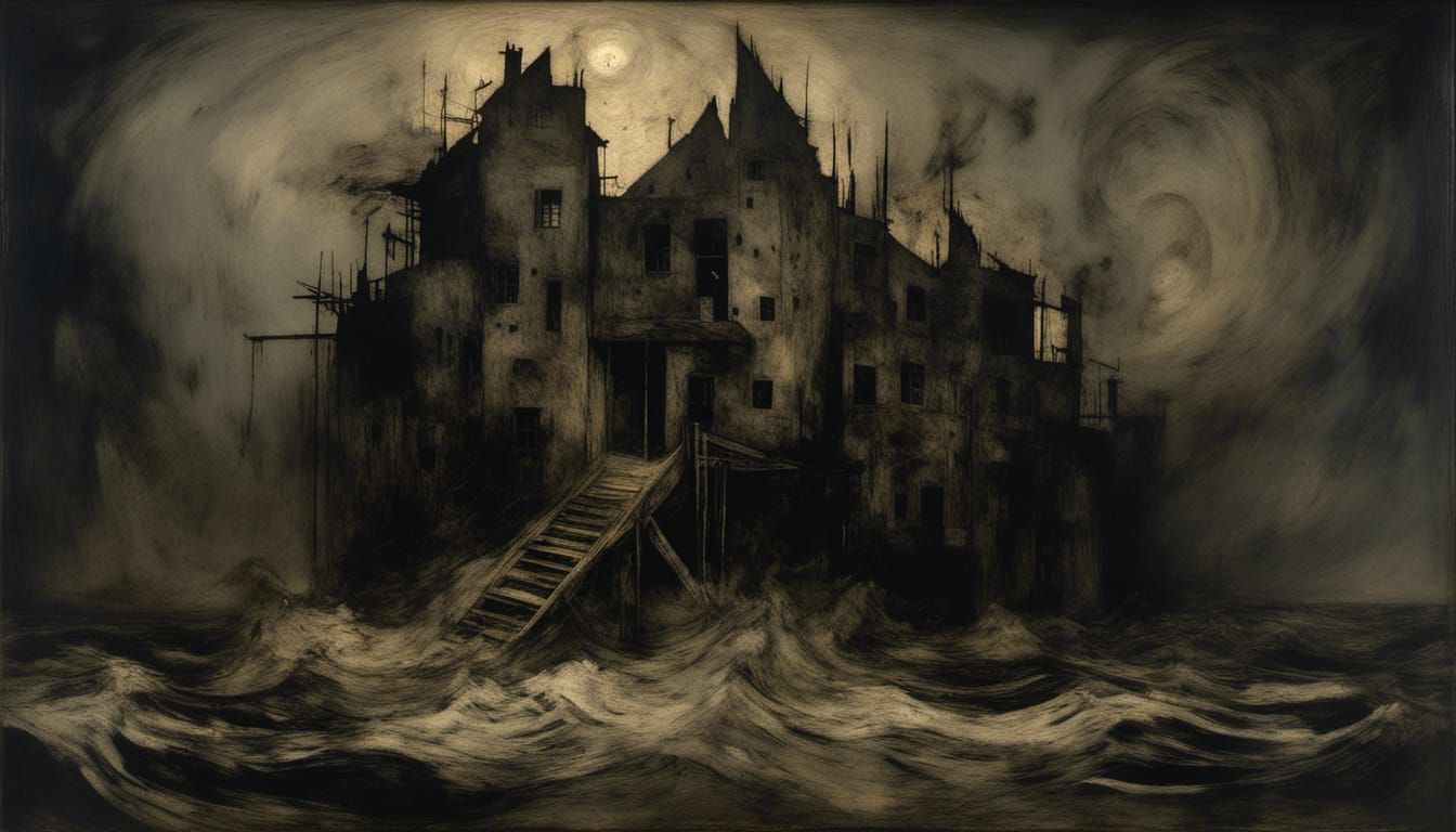 "Dreams of Escape", gorgeous, alienation, occult, liminal, Ominous, dramatic lighting, Intricately Designed, Elaborate, Complex, Stygian, da...