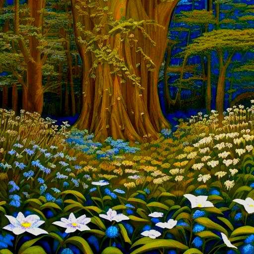 Hyperrealistic landscape oil painting. Medium shot. Scarred ...