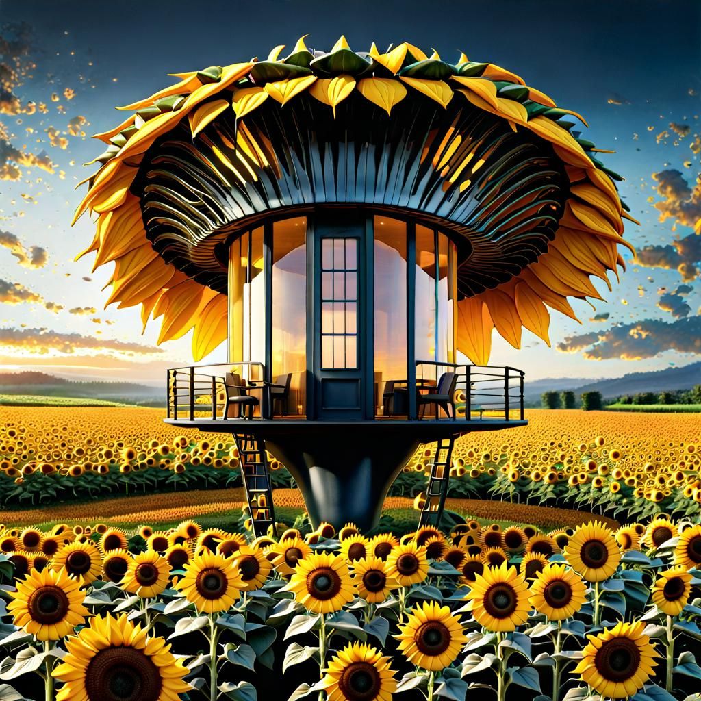 A modern sunflower house