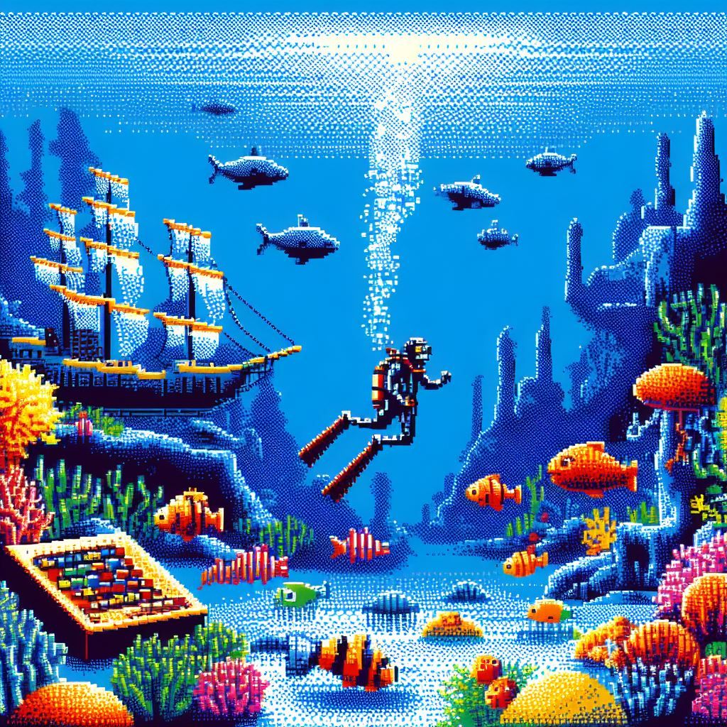 "Scuba Dive" 1984 ZX Spectrum game