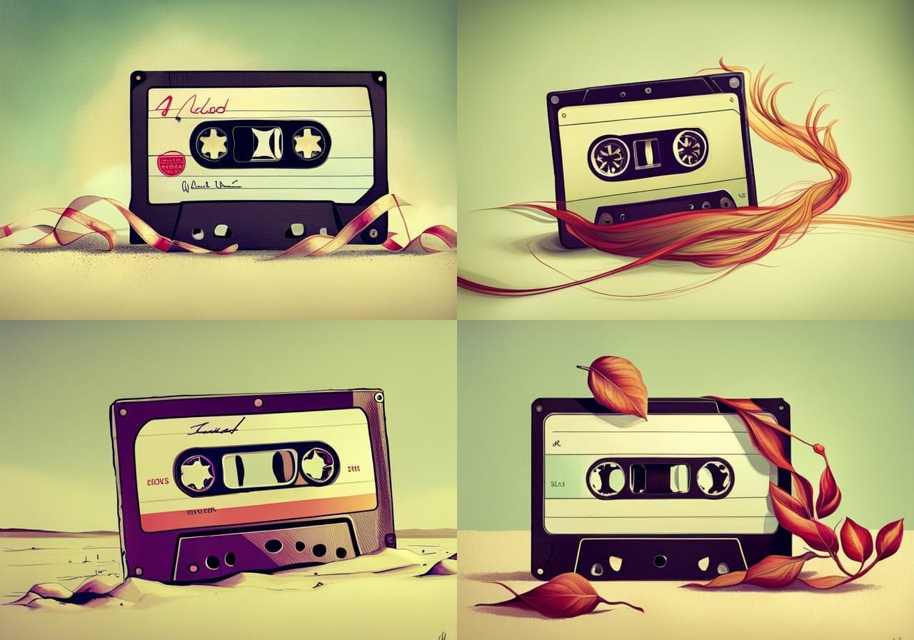 audio cassette AI Generated Artwork NightCafe Creator