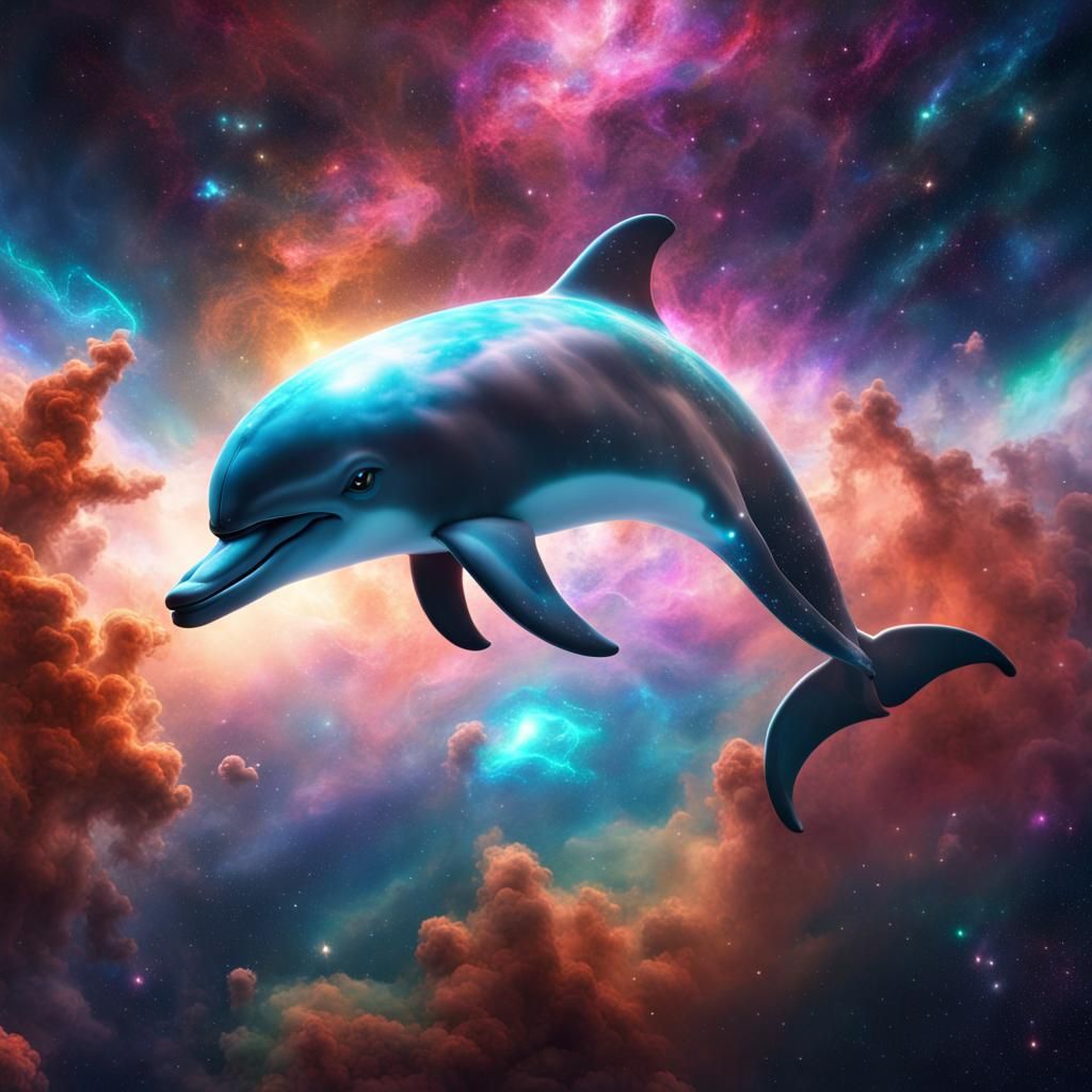 Space Dolphin - AI Generated Artwork - NightCafe Creator