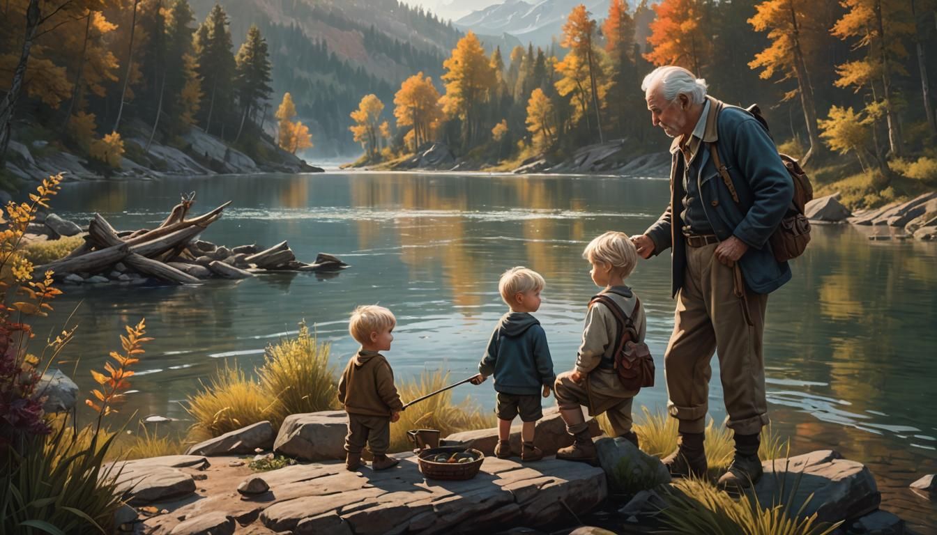 Father Figures - Fishing with the grandchildren