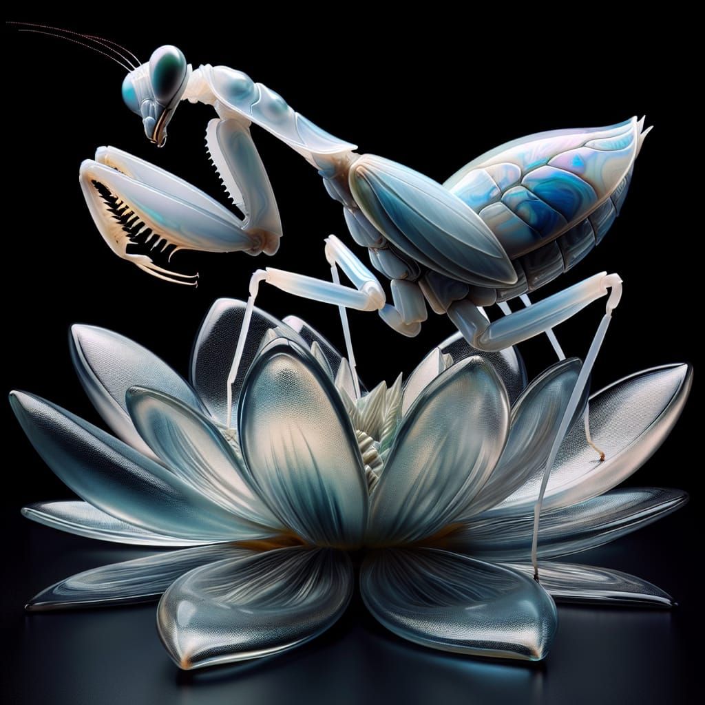 Lotus Mantis - AI Generated Artwork - NightCafe Creator