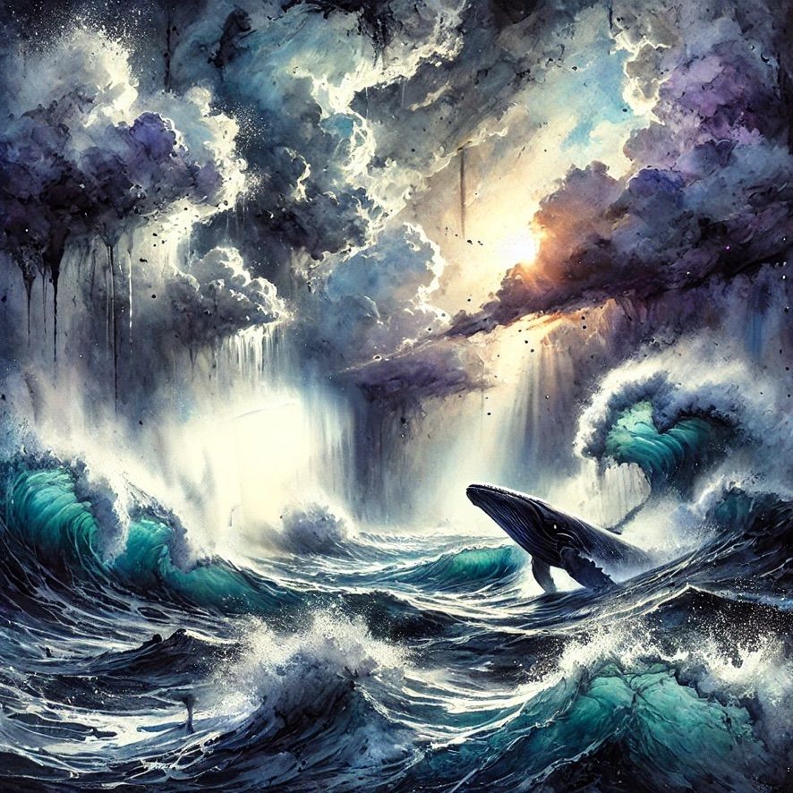 Scene 10: “The Leviathan’s Ascent”
Location: Open Ocean
Series:"Tempest Realms: Where Sky Meets Earth"