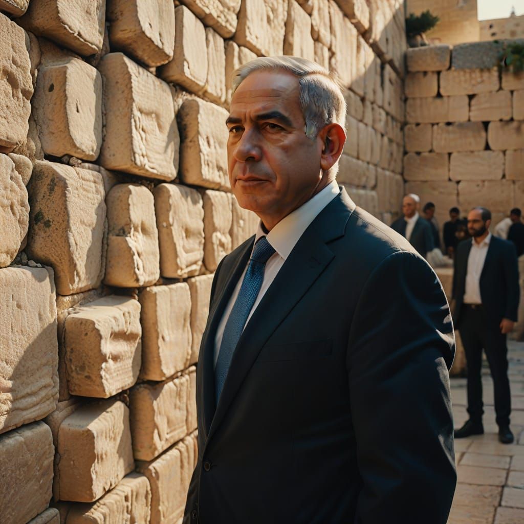 Photorealistic Portrait at the Western Wall