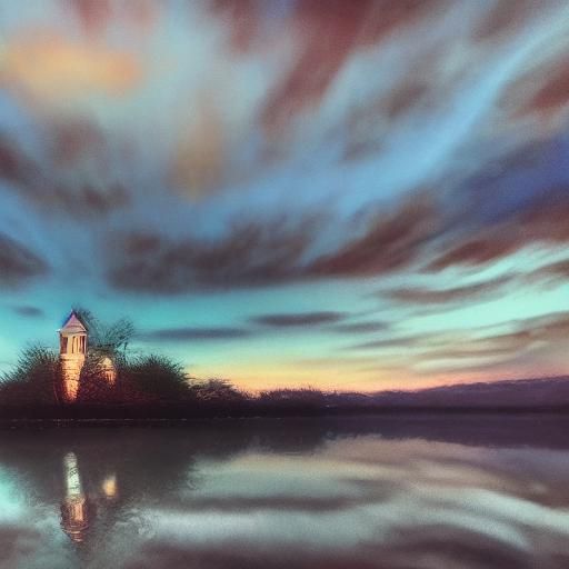 Glowing Violin in Surreal Symphony of Light