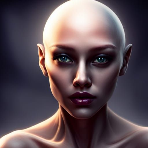 an alien girl - AI Generated Artwork - NightCafe Creator