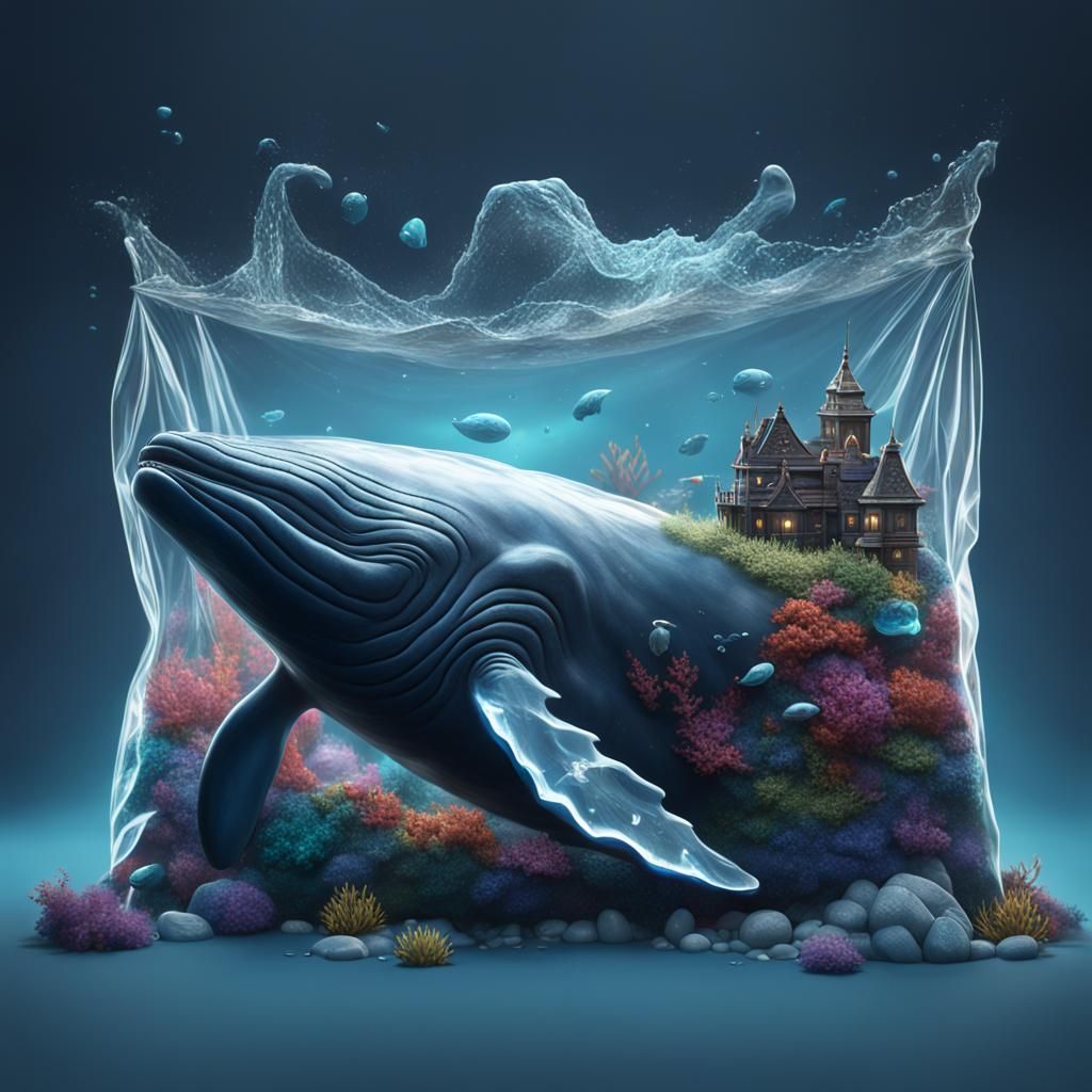 Whale Trapped: Detailed Matte Painting in Deep Color
