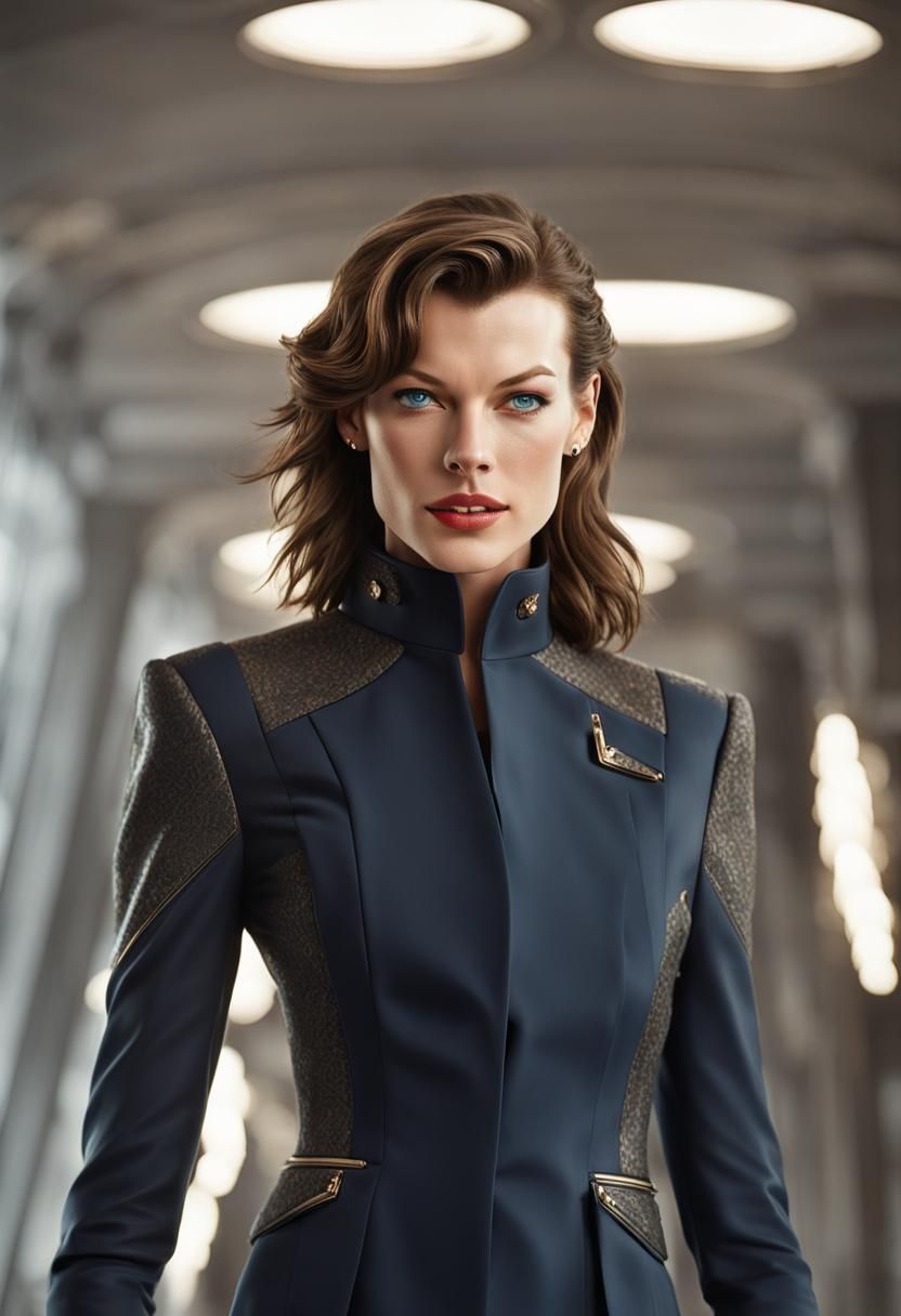 Milla Jovovich, detailed Costume Trekkie - AI Generated Artwork ...