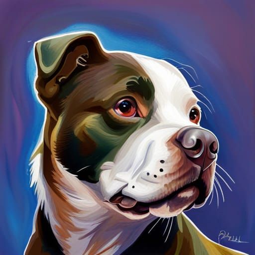 Cute Pitbull - AI Generated Artwork - NightCafe Creator