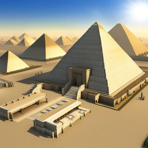 Pyramids blueprints - AI Generated Artwork - NightCafe Creator