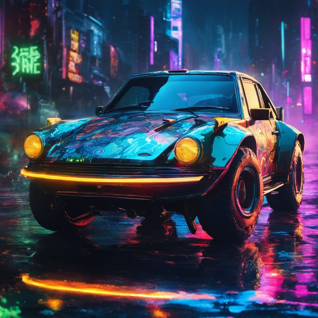 Teenage Mutant Ninja Turtles in Cyberpunk Rococo City