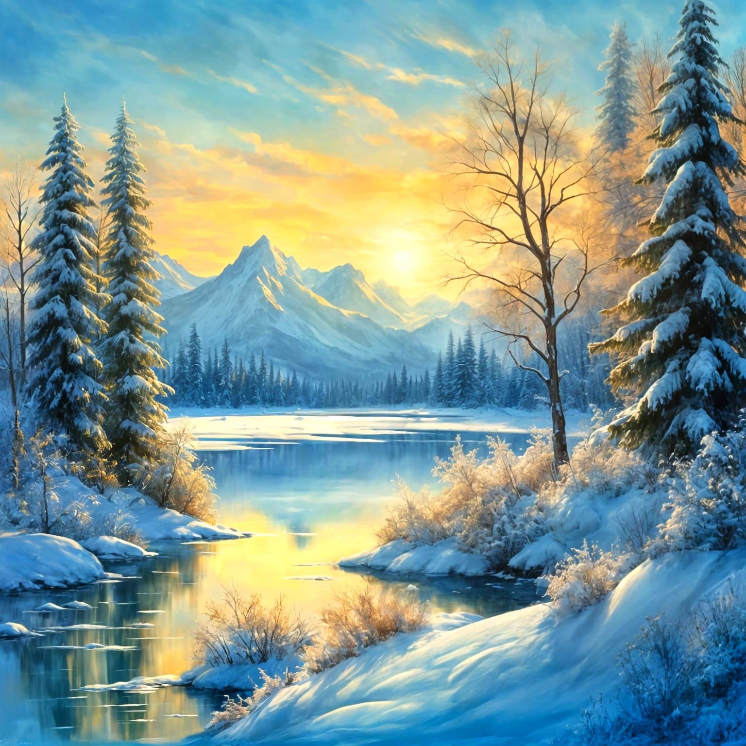 Sunrise in Winter  by @dizzy