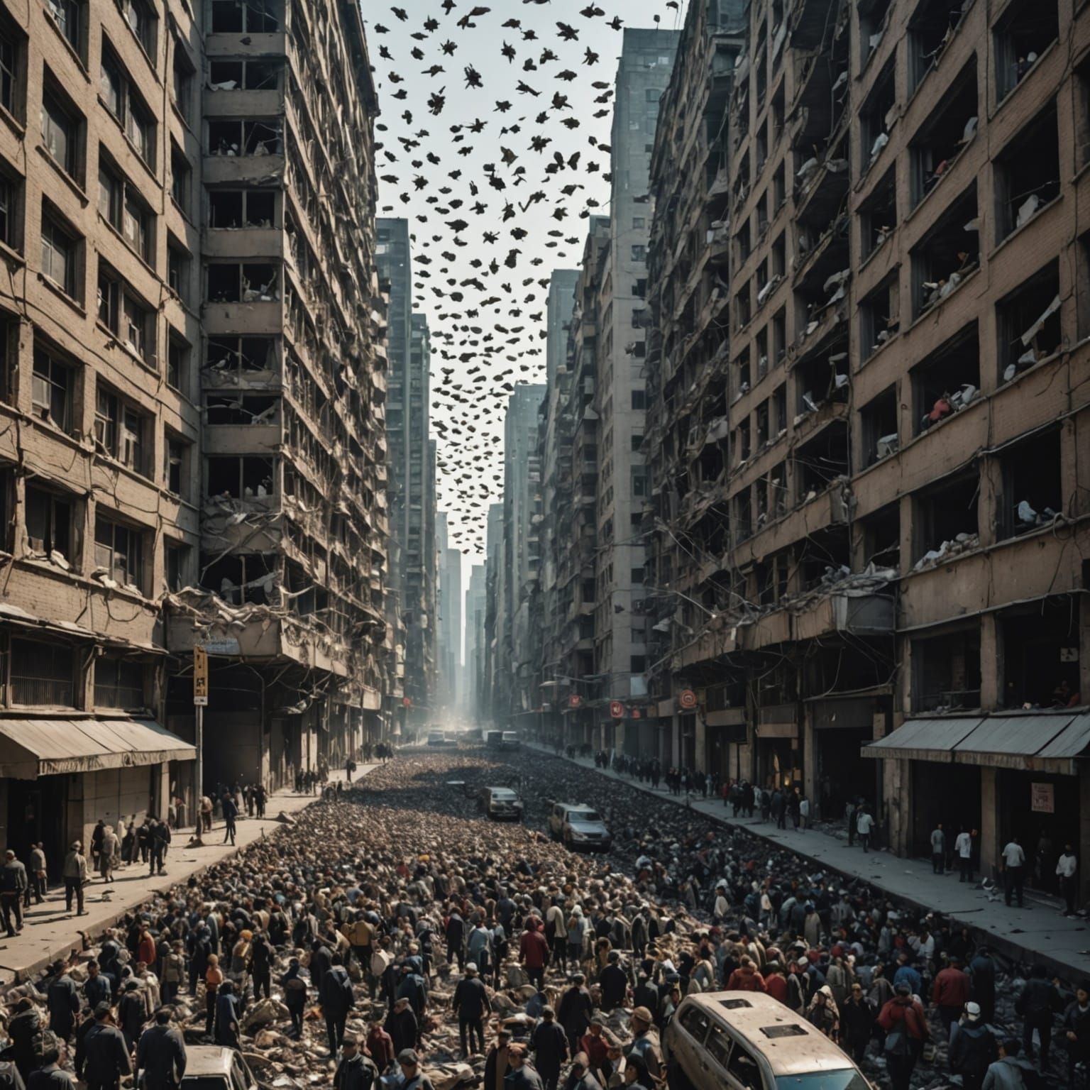 A million body parts swarming a city and it's inhabitants