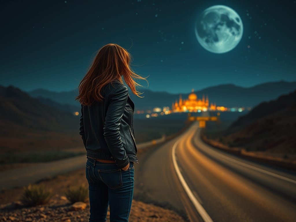 On a dark desert highway (Hotel California)  by @GeoPepito