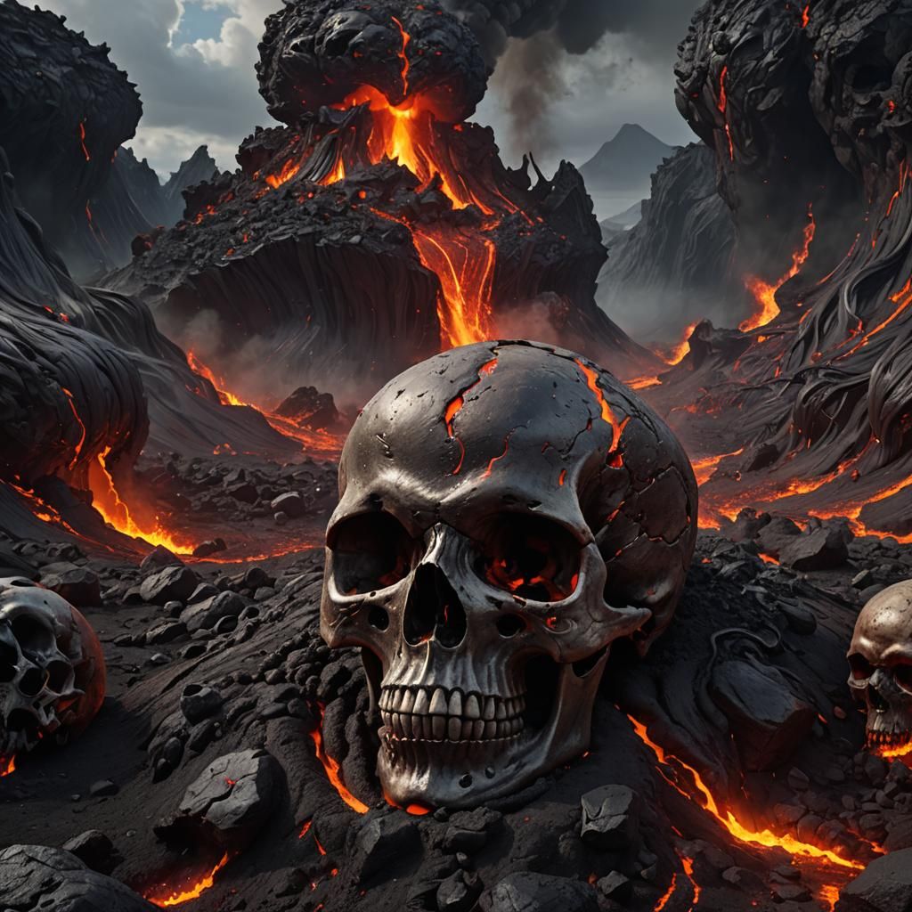 Lava Skull  by @Lynn
