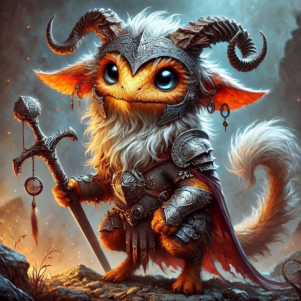 adorable fairy-tale fantasy creature portrait..