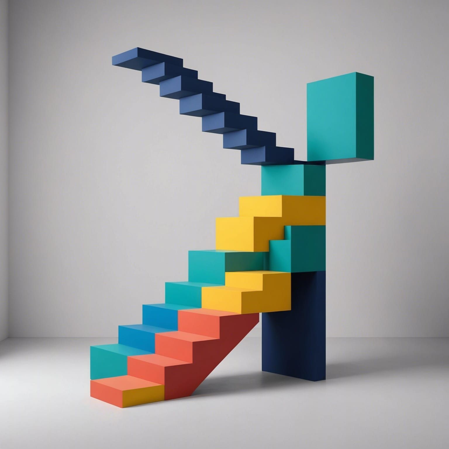 Impossible stair - AI Generated Artwork - NightCafe Creator