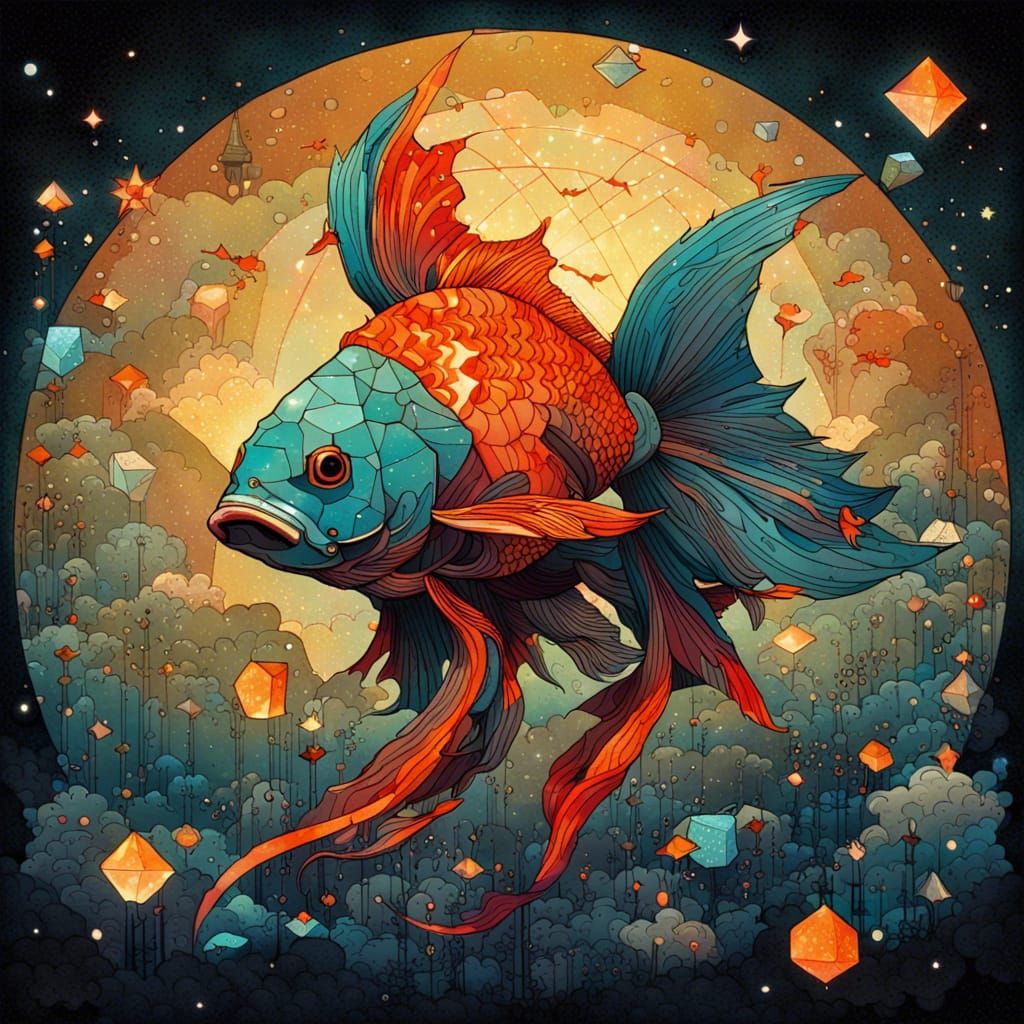 Goldfish AI Generated Artwork NightCafe Creator