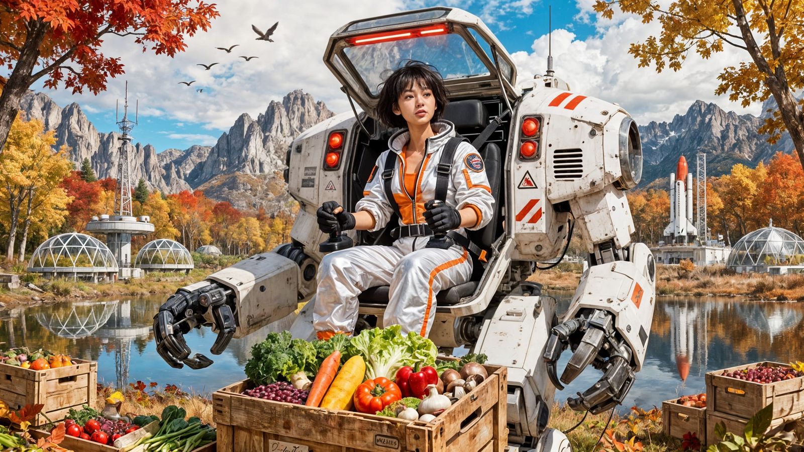 Settlers in a new extraterrestrial habitat