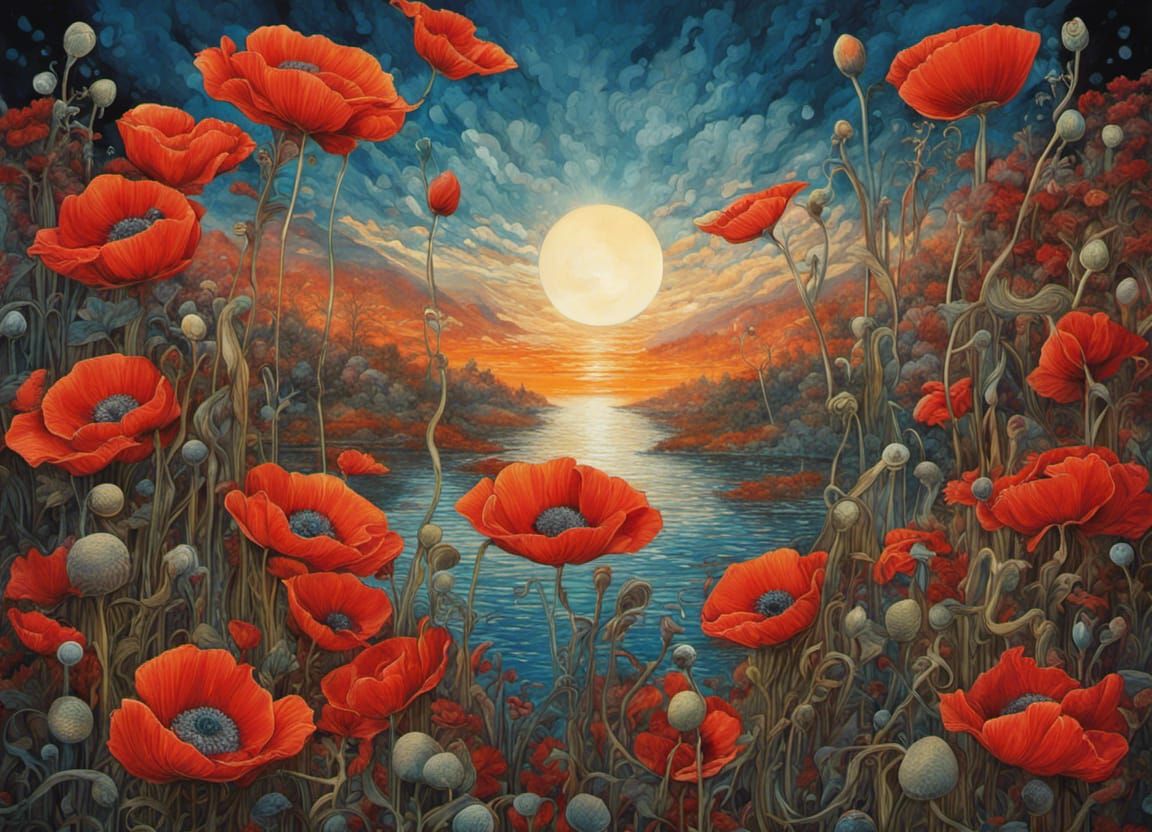 Around poppies