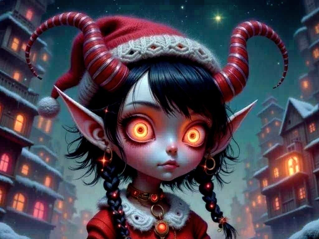 Gothic Locket Necklace with Neon Accents