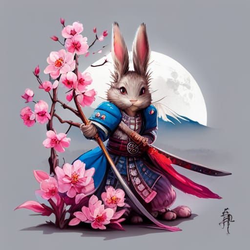 Samurai Bunny - AI Generated Artwork - NightCafe Creator