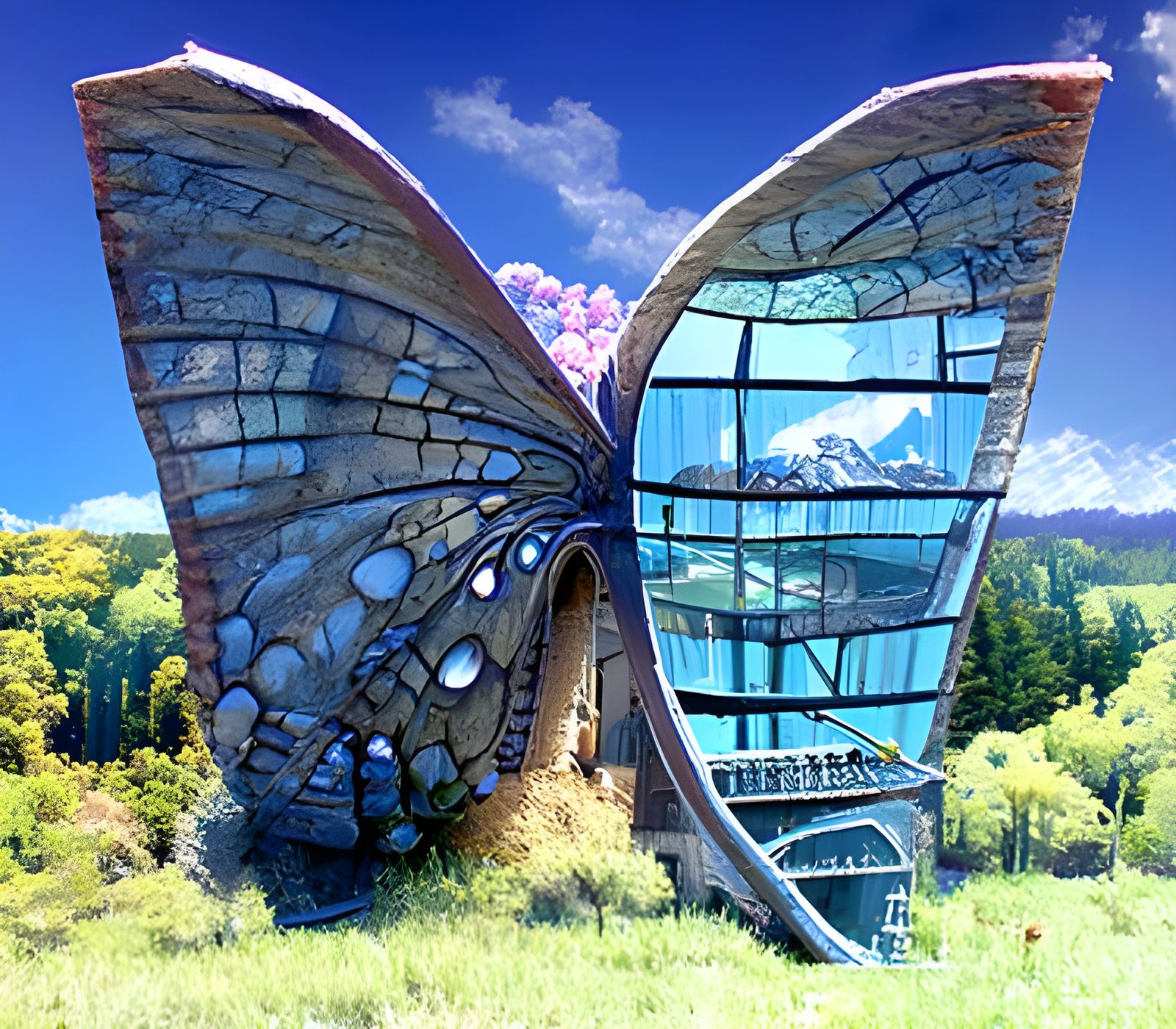 Butterfly building - AI Generated Artwork - NightCafe Creator