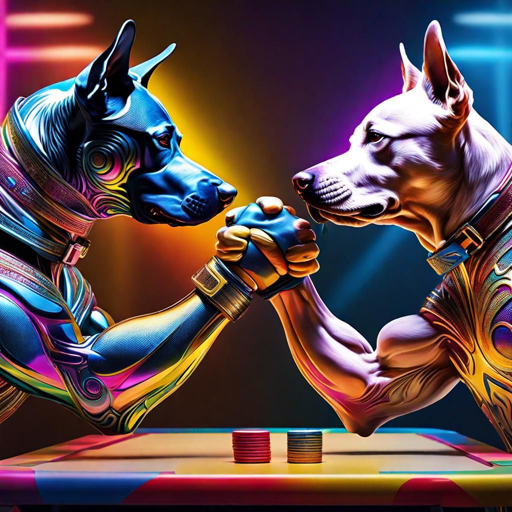 arm wrestling  by @tigereye