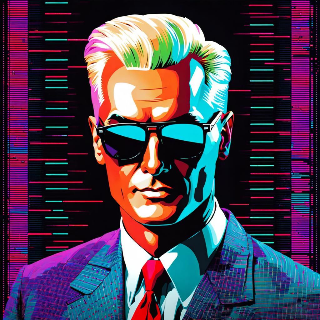 Vaporwave Portrait - AI Generated Artwork - NightCafe Creator