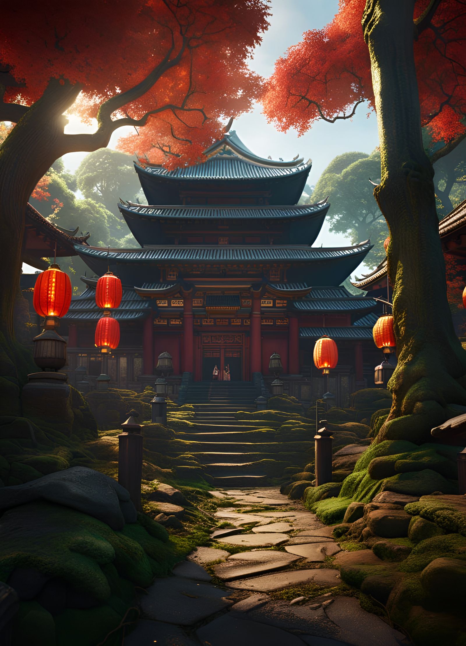 Forest Temple - Ai Generated Artwork - Nightcafe Creator