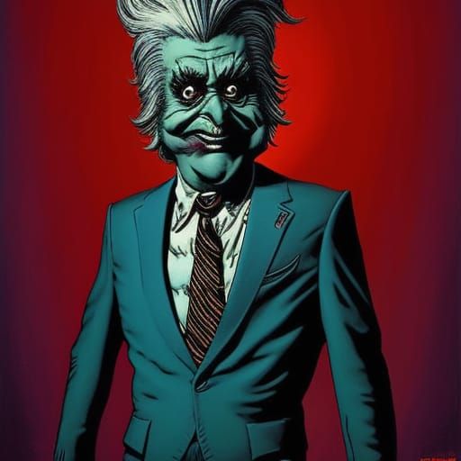 Dr Seuss character Lying Politician a suit jacket with tie, ...
