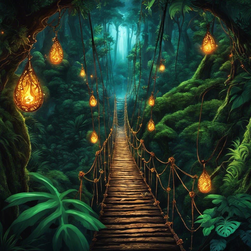 The Fireflies Will Light Your Way - The Enchanted Forest Bridge  by @Chelle