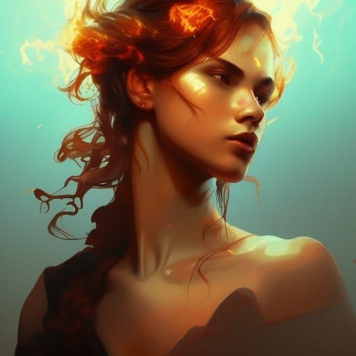 Fire Mermaid - AI Generated Artwork - NightCafe Creator