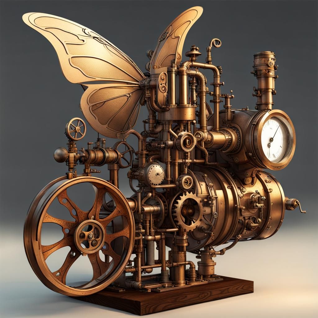 Clockwork fairy AI Generated Artwork NightCafe Creator