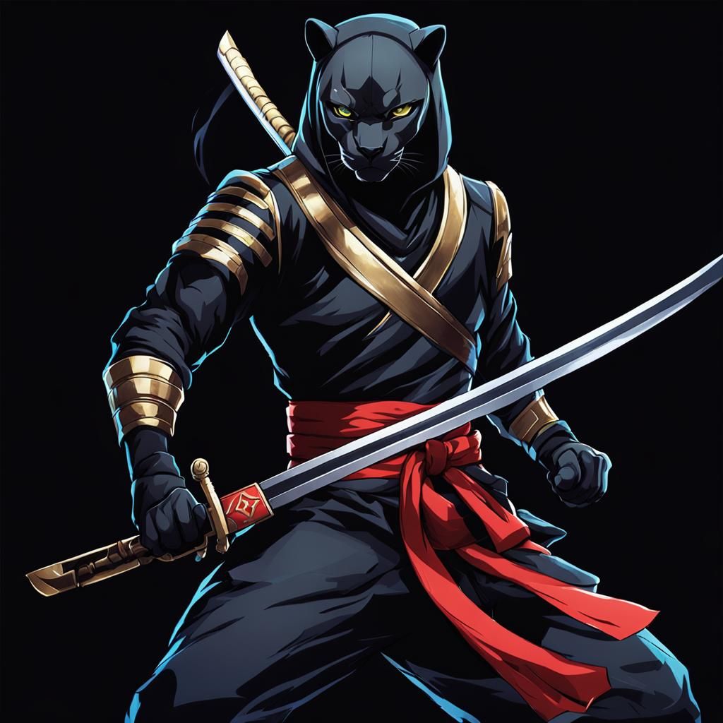 Ninja panther - AI Generated Artwork - NightCafe Creator