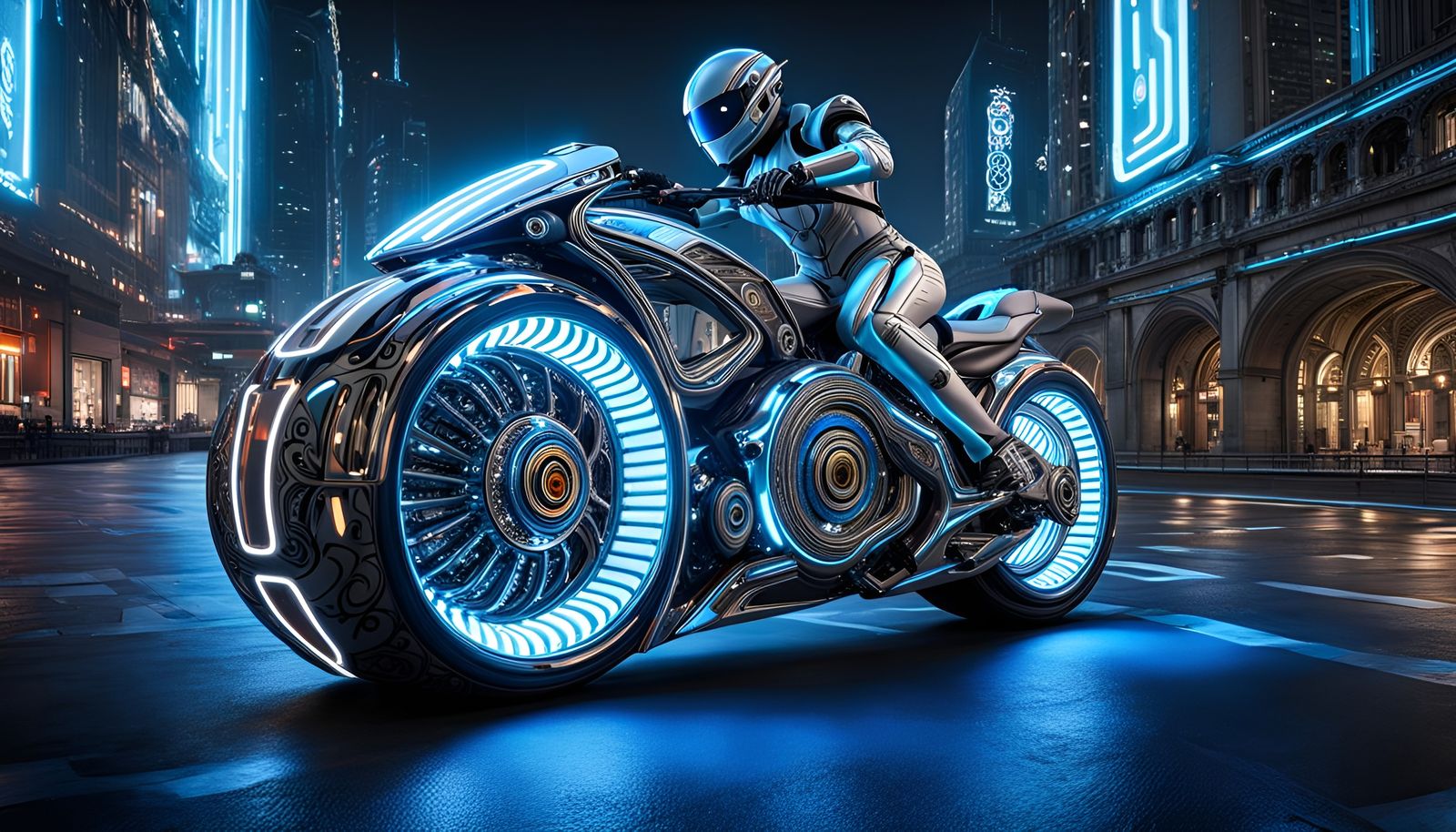 Rococopunk TRON & Ducati Cruiser  by @lawrencelot