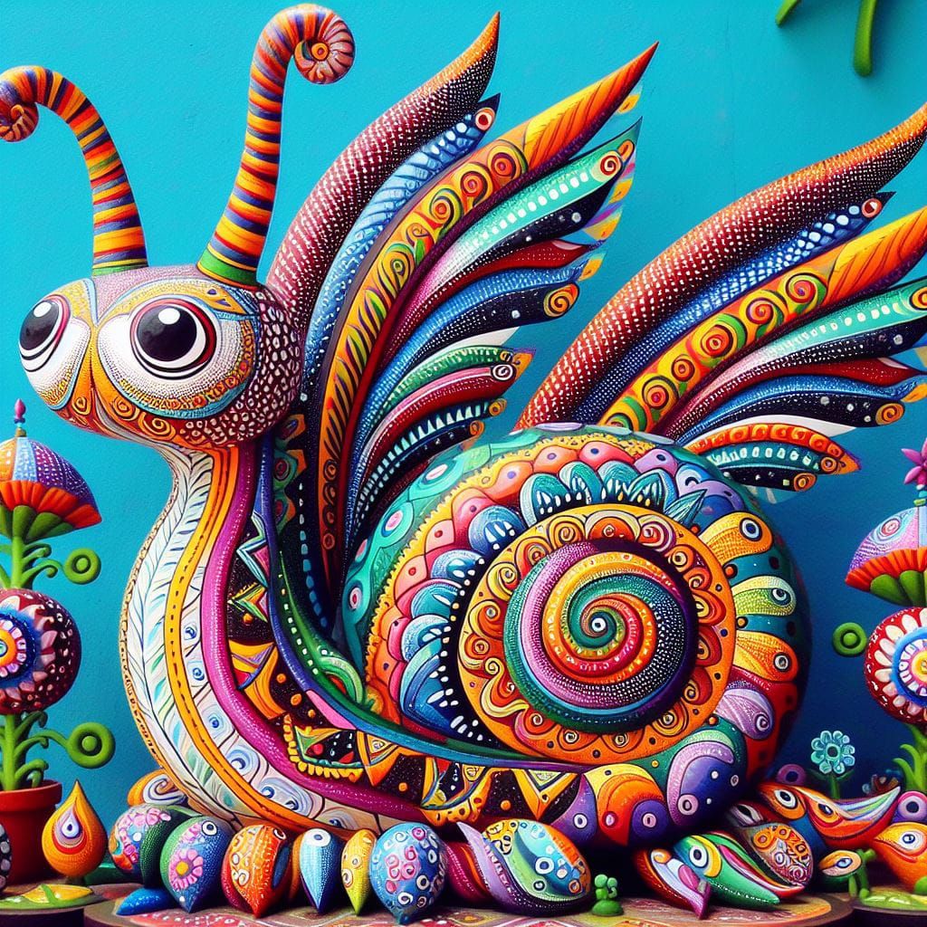 Oaxacan dragon snail creature