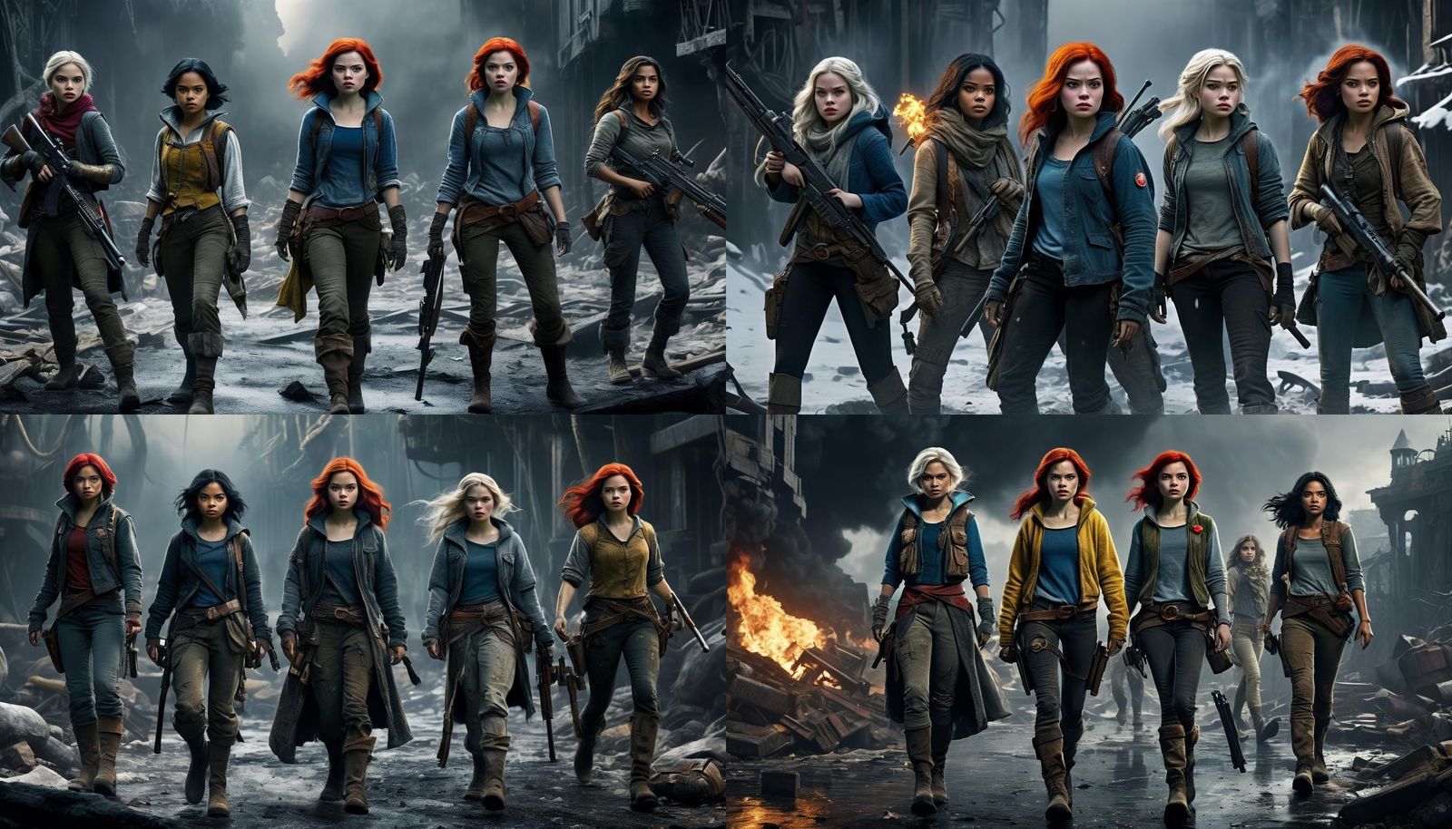 Post Apocalyptic Disney Princesses, Snow White, Belle, Ariel...