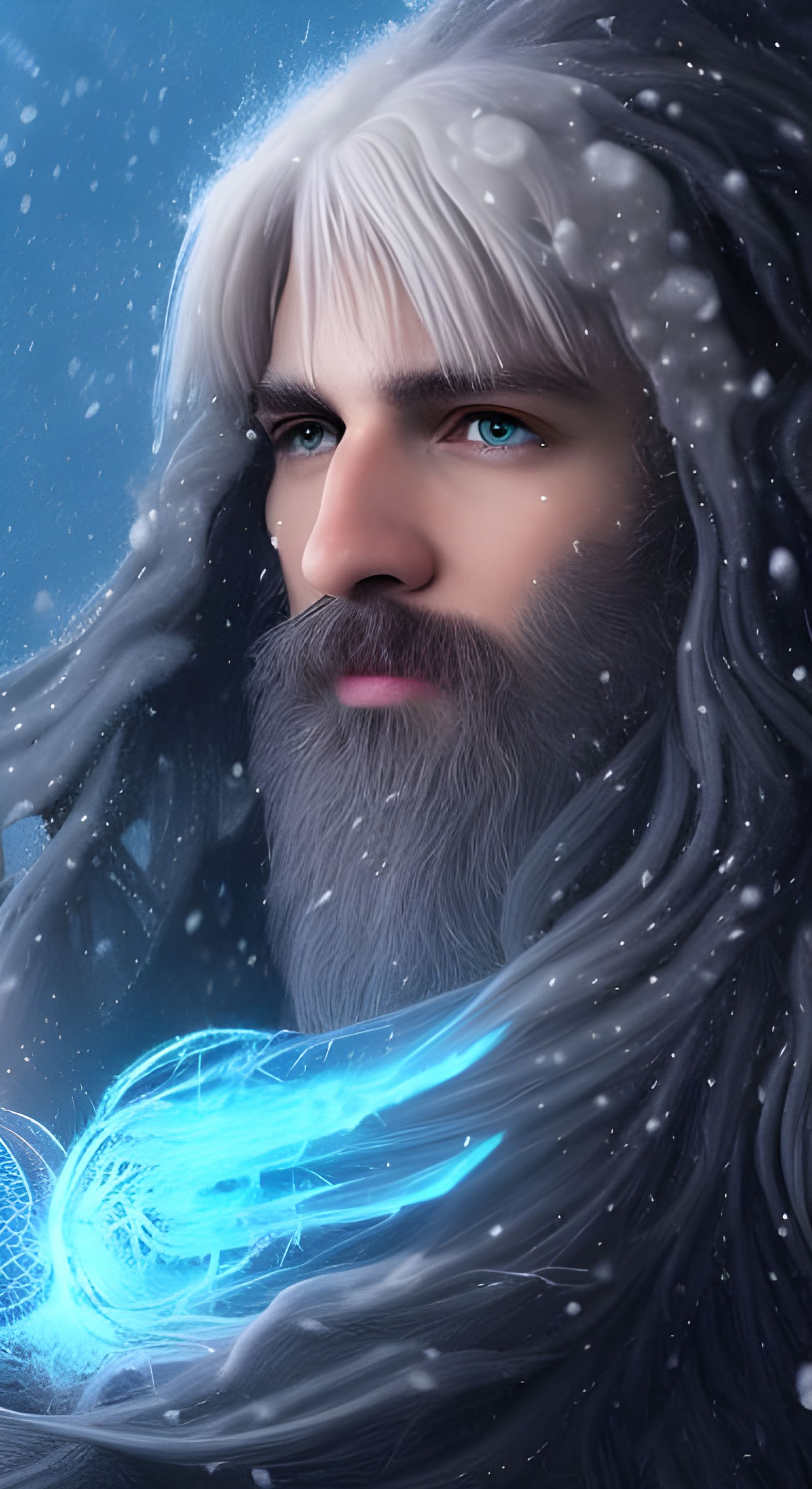 Wizard in a blizzard - AI Generated Artwork - NightCafe Creator